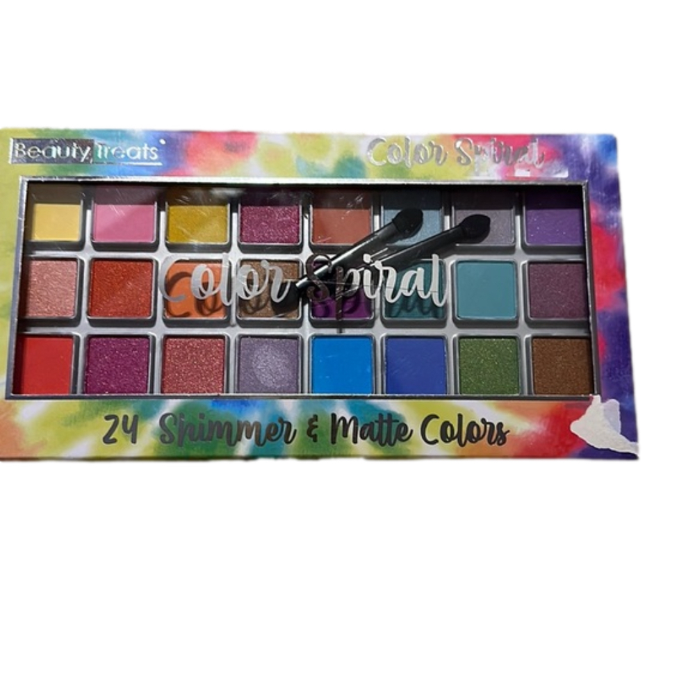Beauty Treats Color Spiral Rainbow Eyeshadow Pallete Shimmer/Matte Combo